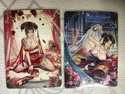 花开卡拍第37期（9月7号周日截拍，品控勿拍!!!拍品不寄存，运费5元，自制卡难免瑕疵，可能存在轻微撞角爆边等出厂瑕疵，品控介意勿拍！） - 燎原卡牌 解语花-傅善祥+海兰珠 钻闪