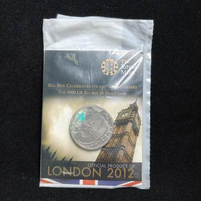 【铜匠收藏】★第125加场★精品币章场，200包邮，不满200.支付运费5元。《接受代拍 代送NGC评级》 - 英国 2009年 5镑精制纪念银币