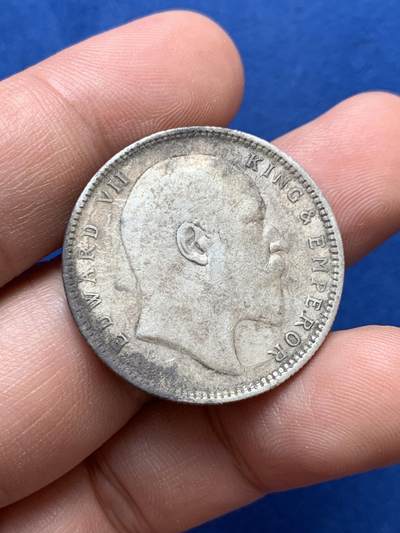《竞宝斋》第416场 周日，周一，2场连拍 （全场包邮） - 英属印度 1906年 爱德华七世 1卢比银币