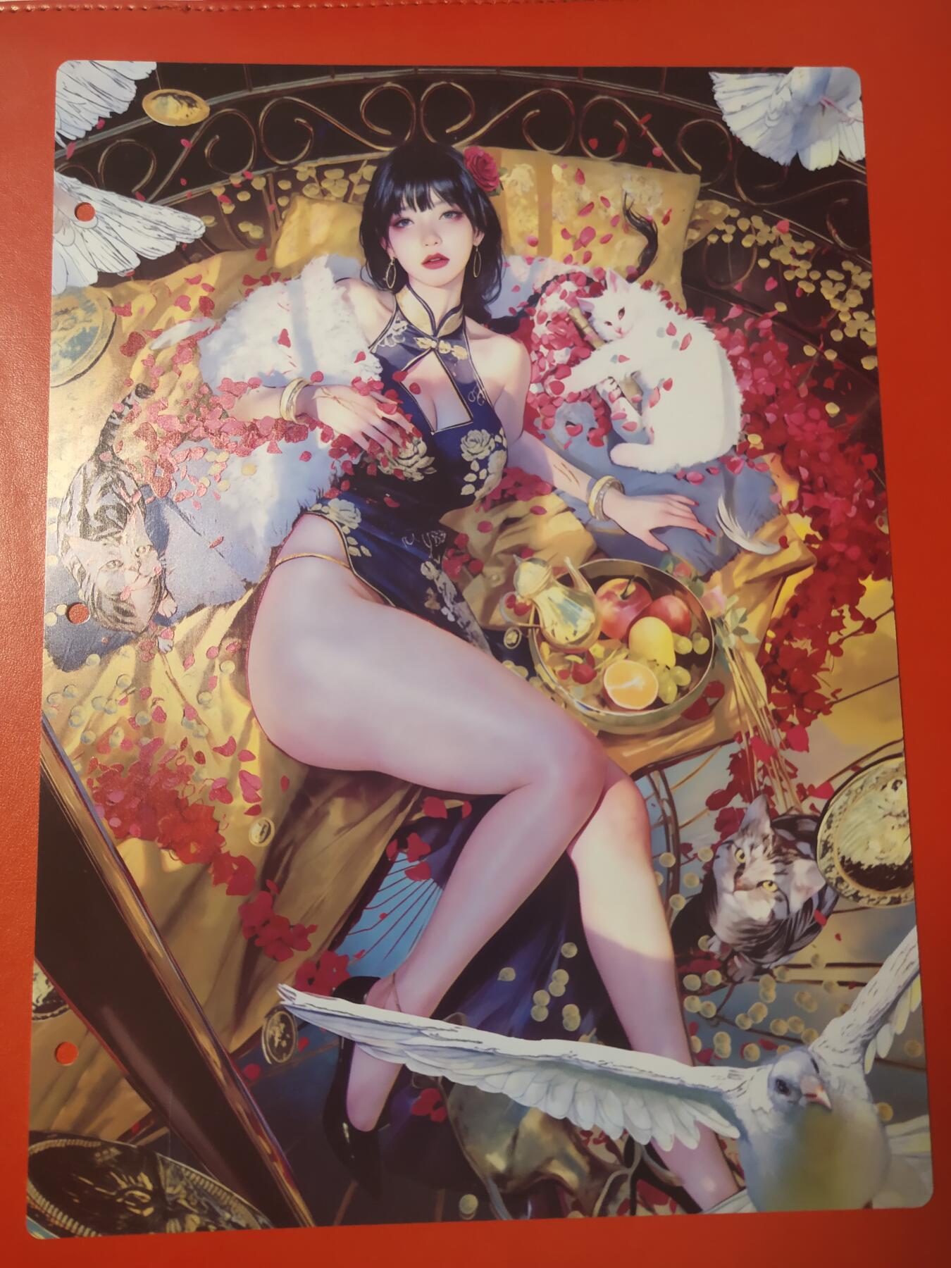 清风卡拍第十期(燎原卡牌为主，9月7日结拍) 妖姬传九宫卡册挡板一张(李瓶儿)