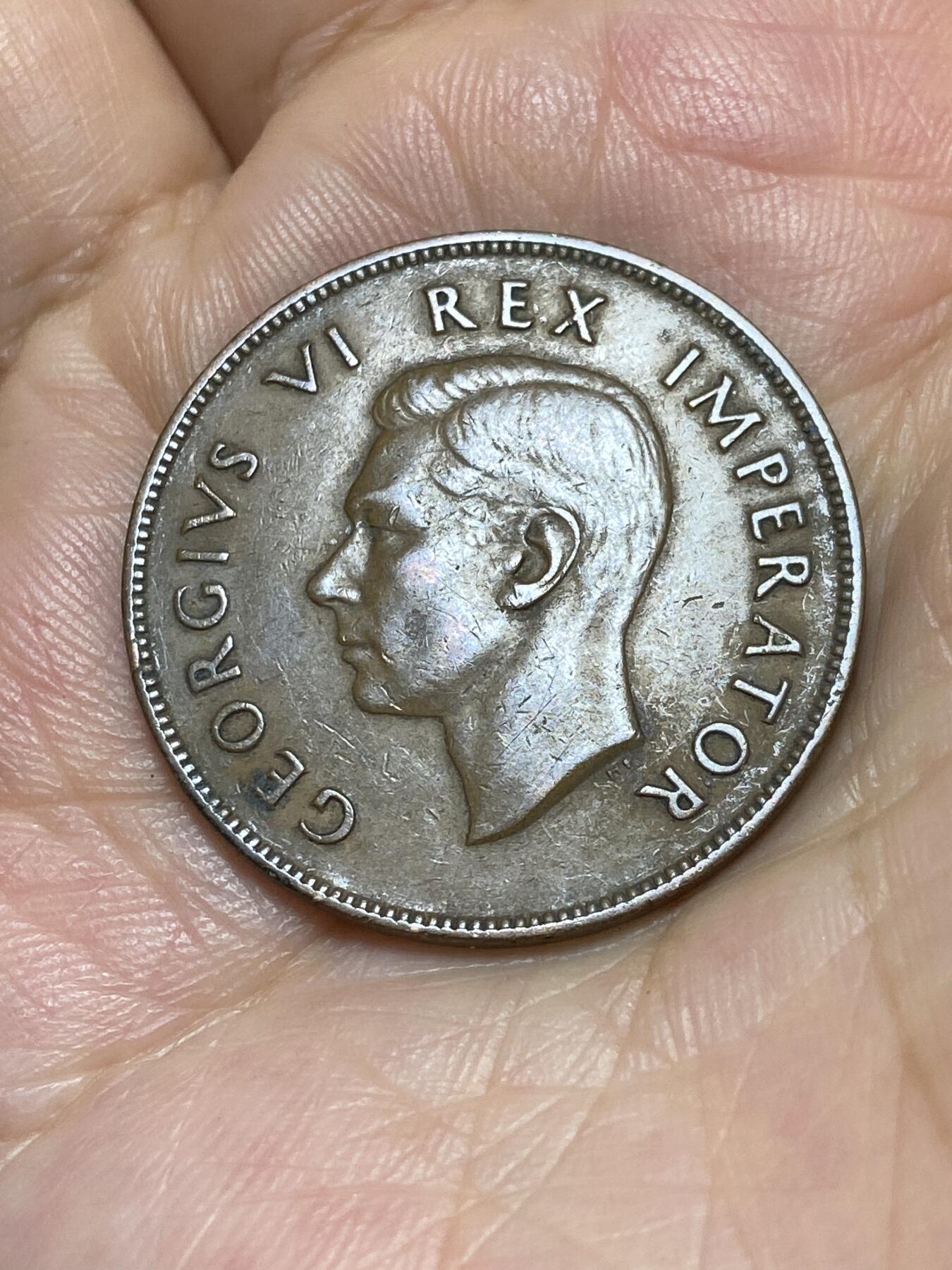 2025年第八十七场(总第一百一十三场）外国好品散币(免佣金) 稀年–英属南非1939年1便士(乔治六世第一版)