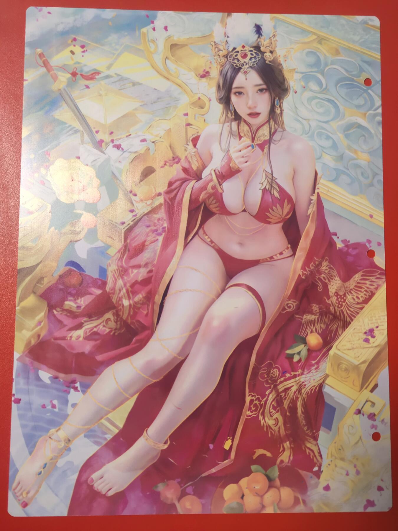 清风卡拍第十期(燎原卡牌为主，9月7日结拍) 妖姬传九宫卡册挡板一张(宣华夫人)