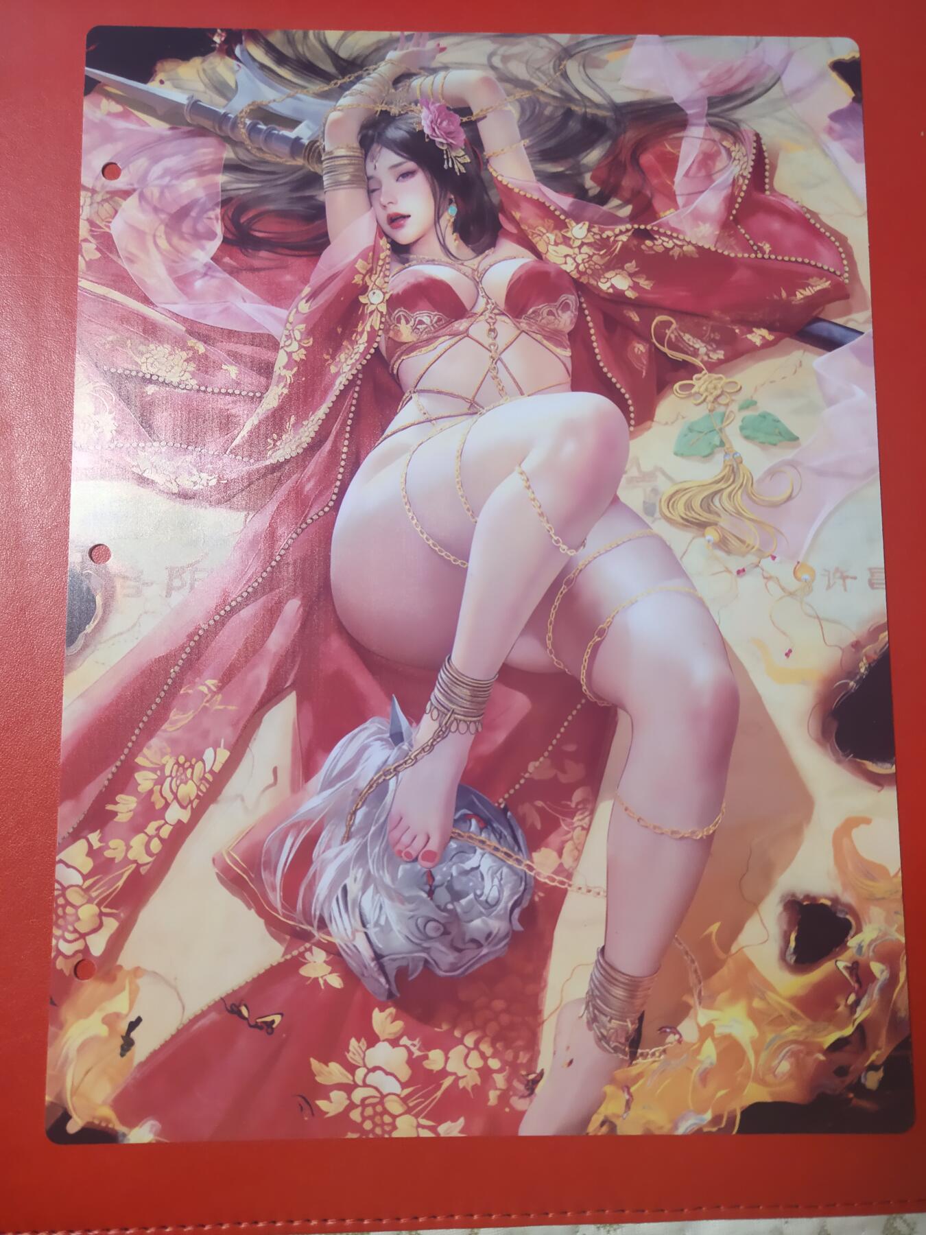 清风卡拍第十期(燎原卡牌为主，9月7日结拍) 妖姬传九宫卡册挡板一张(神貂蝉)