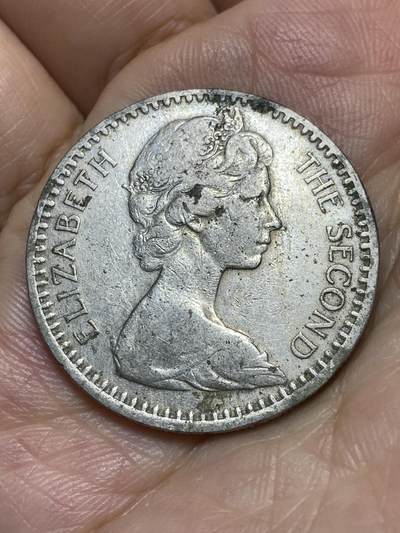 2025年第八十七场(总第一百一十三场）外国好品散币(免佣金) 罗德西亚1964单年份25分(2先令6便士和25分双面值版)