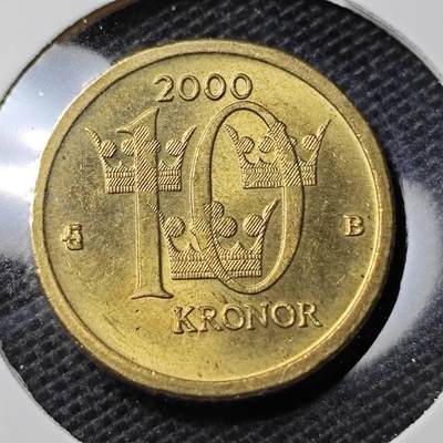 KK钱币收藏小铺 第331期 2月预留时间 周末发货 -  2000瑞典10克朗 好品