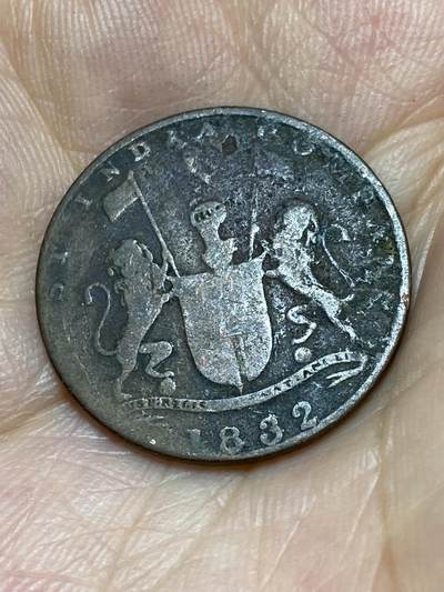 2025年第八十七场(总第一百一十三场）外国好品散币(免佣金) 稀少品种–英属东印度公司孟买管辖区1832年1/4安娜(等值1派沙，威廉四世时期，1832//AH1246，第一版关门年仅发行2年)