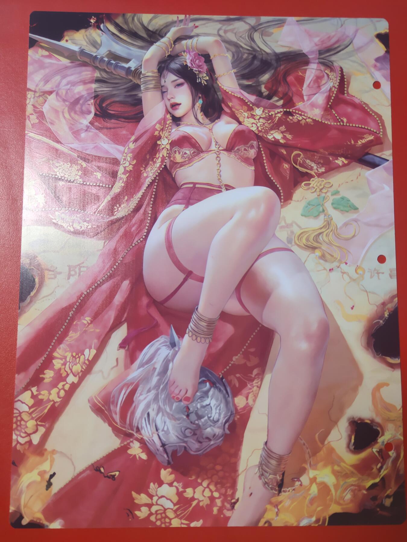 清风卡拍第十期(燎原卡牌为主，9月7日结拍) 妖姬传九宫卡册挡板一张(神貂蝉)