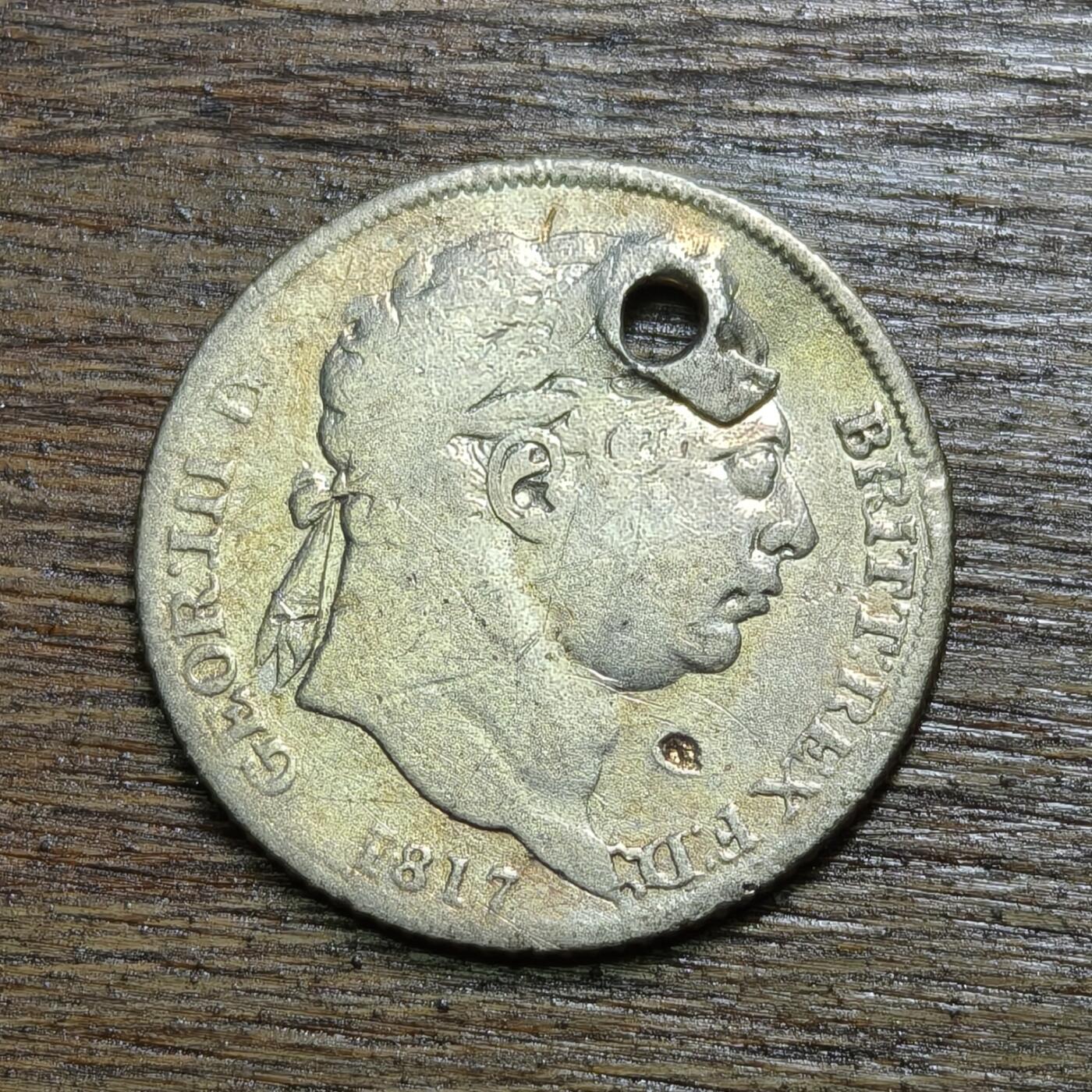 【铜匠收藏】★第130加场★精品币章场，200包邮，不满200.支付运费5元。《接受代拍 代送NGC评级》 英国 1817年 6便士 银币 乔治三世