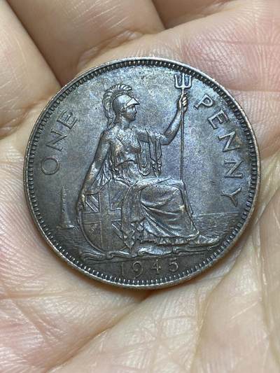2025年第八十七场(总第一百一十三场）外国好品散币(免佣金) - 英国🇬🇧1945年1便士(乔治六世第一版)