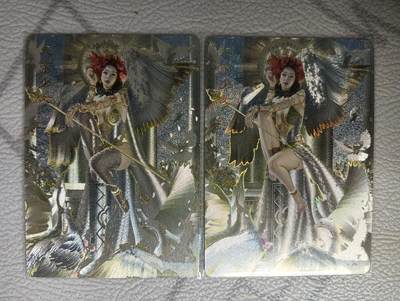 花开卡拍第37期（9月7号周日截拍，品控勿拍!!!拍品不寄存，运费5元，自制卡难免瑕疵，可能存在轻微撞角爆边等出厂瑕疵，品控介意勿拍！） - 焱卡文化 燎原卡牌 刷子妖姬传 天帝少女 幻彩折光 一对儿