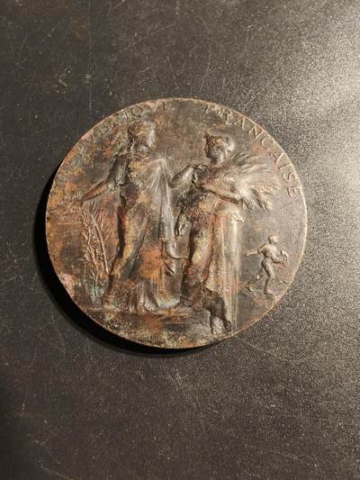 老王徽章第147期 - 法国农业协会1927大铜章   杜布瓦名作   直径50mm   重量62.8g
