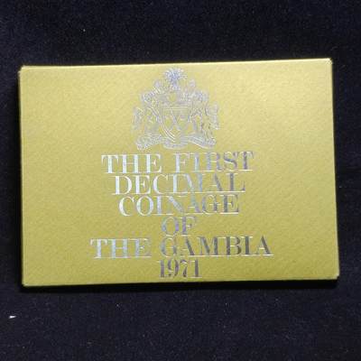 【铜匠收藏】★第125加场★精品币章场，200包邮，不满200.支付运费5元。《接受代拍 代送NGC评级》 - 冈比亚 1971年 盒装精制套币 共6枚