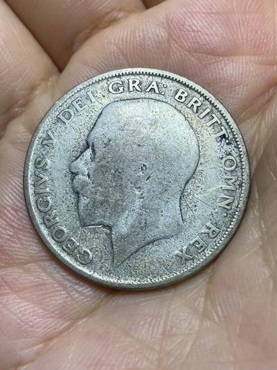 2025年第八十七场(总第一百一十三场）外国好品散币(免佣金) 英国🇬🇧1923年半克朗银币(乔治五世第三版，500银)