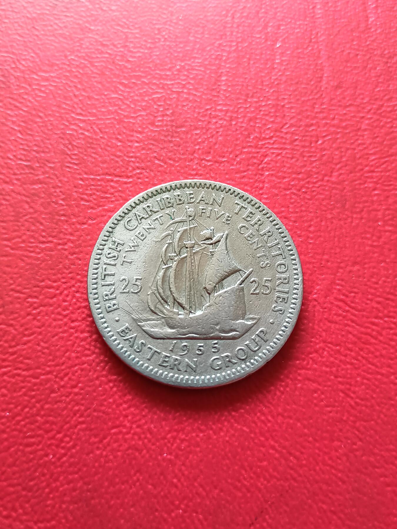 【云涧收藏】第六十场 英属东加勒比1955年25分