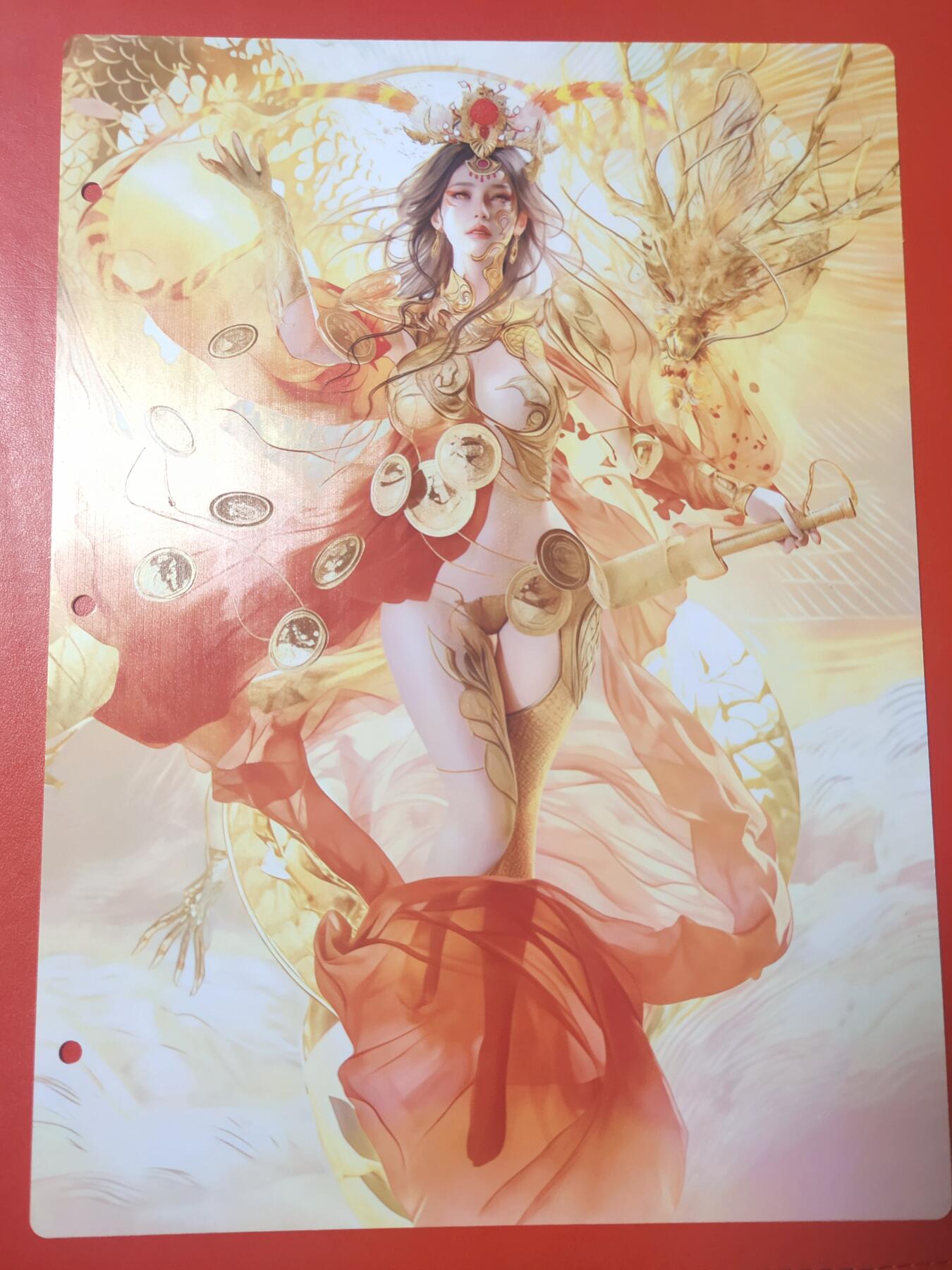 清风卡拍第十期(燎原卡牌为主，9月7日结拍) 妖姬传九宫卡册挡板一张(神孙尚香)