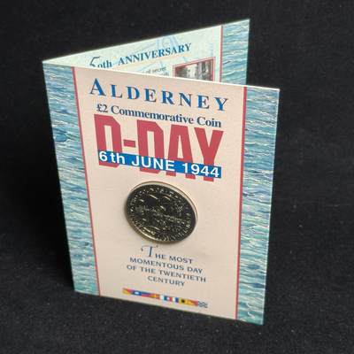 【铜匠收藏】★第125加场★精品币章场，200包邮，不满200.支付运费5元。《接受代拍 代送NGC评级》 - 奥尔德尼岛 1994年 两磅 诺曼底登陆纪念