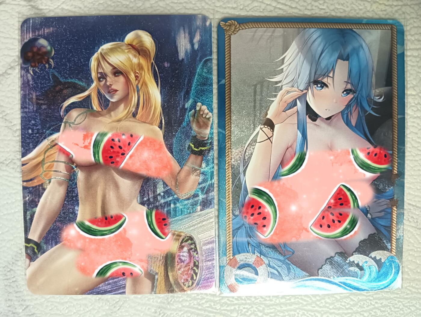 花开卡拍第37期（9月7号周日截拍，品控勿拍!!!拍品不寄存，运费5元，自制卡难免瑕疵，可能存在轻微撞角爆边等出厂瑕疵，品控介意勿拍！） 五月卡牌 碧蓝航线+ACG 都是艺术版 粗闪