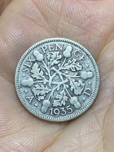 2025年第八十七场(总第一百一十三场）外国好品散币(免佣金) - 英国🇬🇧1935年6便士银币(乔治五世第五版，500银)