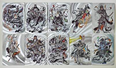 白泽拍卖卡牌手绘专场第24期（持续征集ING，白露暧秋色，月明清漏中） - 2024 启读文化 水墨封神一二弹 每弹10张  粗闪