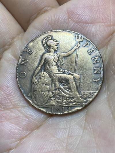 2025年第八十七场(总第一百一十三场）外国好品散币(免佣金) - 英国🇬🇧1913年1便士(乔治五世第一版)