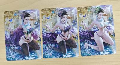 花开卡拍第37期（9月7号周日截拍，品控勿拍!!!拍品不寄存，运费5元，自制卡难免瑕疵，可能存在轻微撞角爆边等出厂瑕疵，品控介意勿拍！） - 燎原卡牌 巴丁三国 sp甄姬三渐变 彩闪 3张