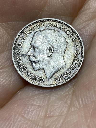 2025年第八十七场(总第一百一十三场）外国好品散币(免佣金) 英国🇬🇧1919年3银币(乔治五世第一版，925高银)
