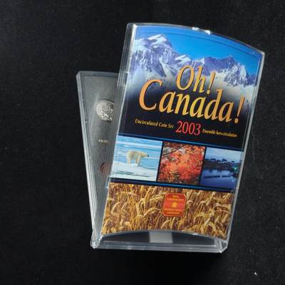 【铜匠收藏】★第125加场★精品币章场，200包邮，不满200.支付运费5元。《接受代拍 代送NGC评级》 - 加拿大 2003年 精制套币 带2元双色币 共七枚