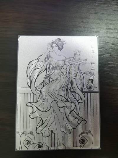 光影卡牌第22期，各家亲签，各家套卡，持续收拍品 - 张建东水浒，孙二娘线稿粗闪，限编075/099