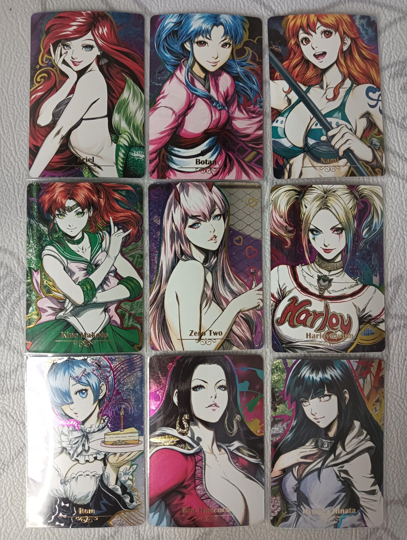 花开卡拍第37期（9月7号周日截拍，品控勿拍!!!拍品不寄存，运费5元，自制卡难免瑕疵，可能存在轻微撞角爆边等出厂瑕疵，品控介意勿拍！） 藏无缺 刘哥同人女神钻闪一弹9张