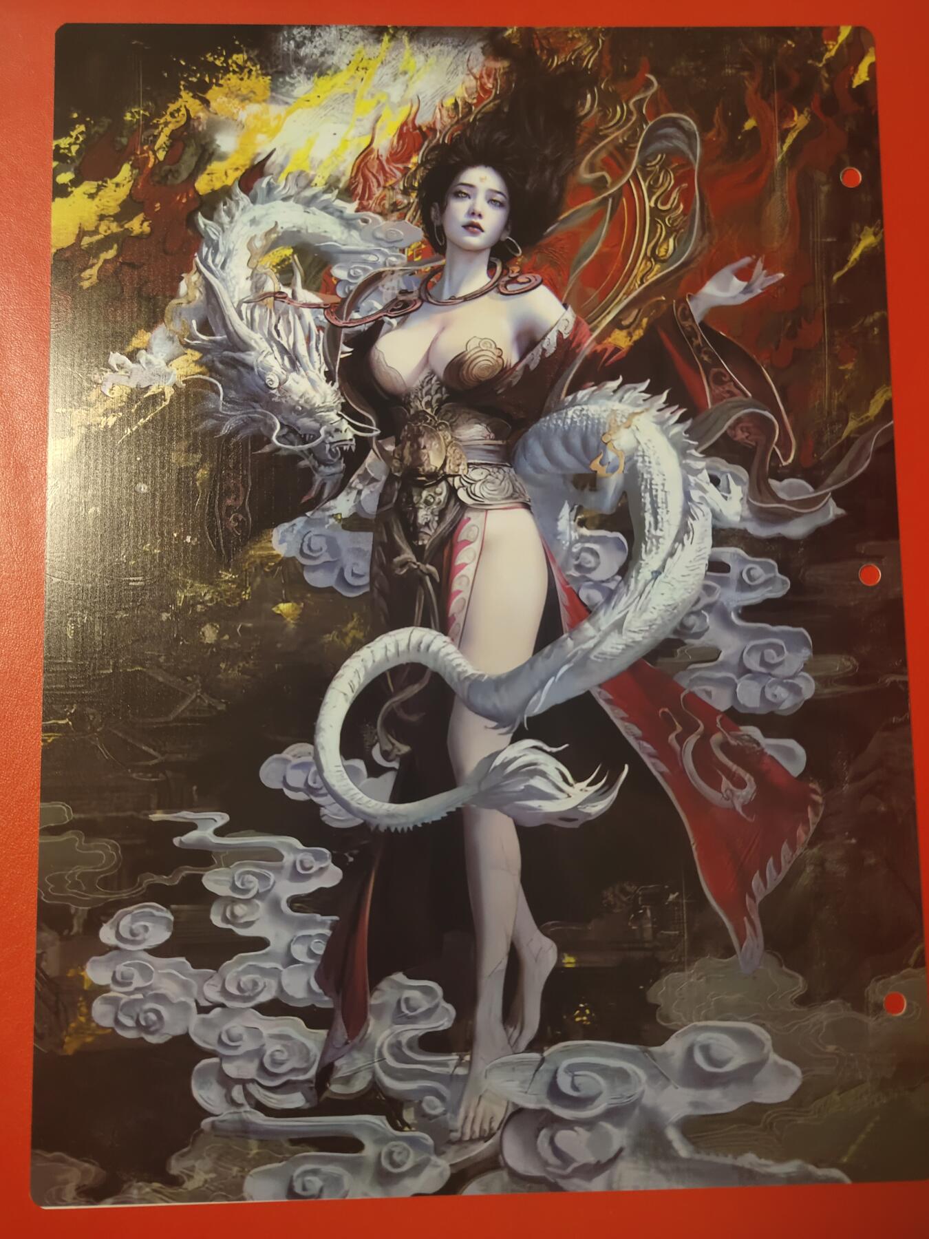 清风卡拍第十期(燎原卡牌为主，9月7日结拍) 妖姬传九宫卡册挡板一张(亢金龙)