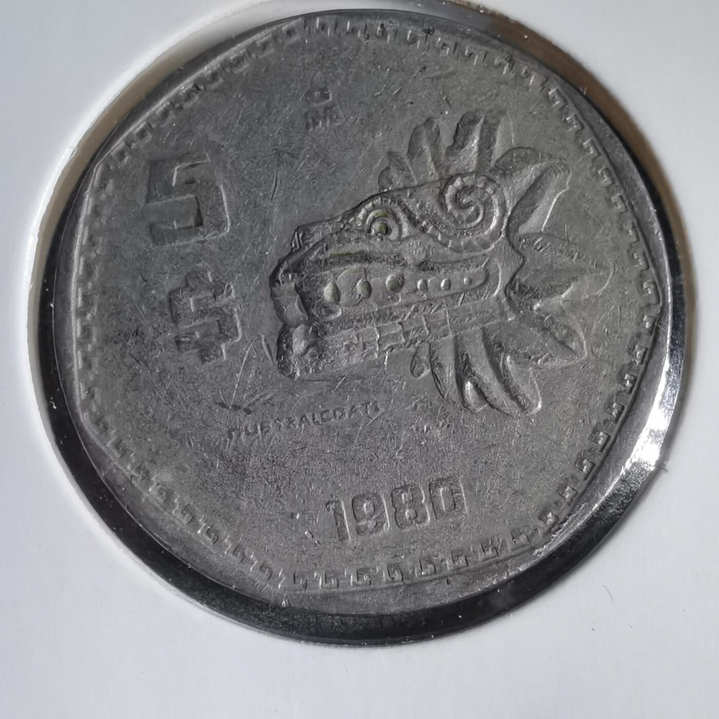 沼泽如烟--第833场 墨西哥1980年5比索