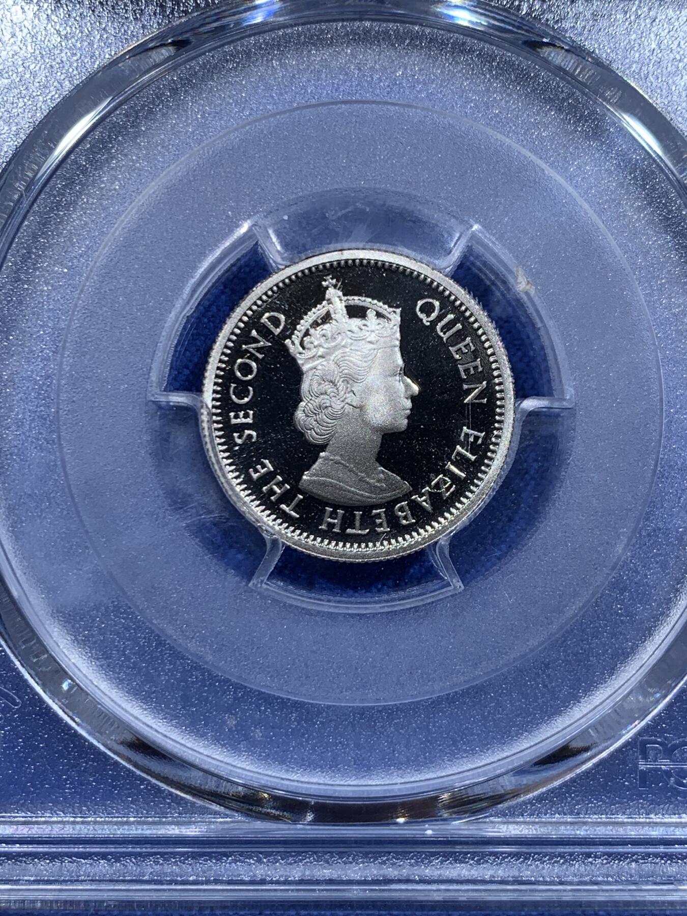 《竞宝斋》第416场 周日，周一，2场连拍 （全场包邮） PCGS PR69DCAM 东加勒比1965年10分镍币