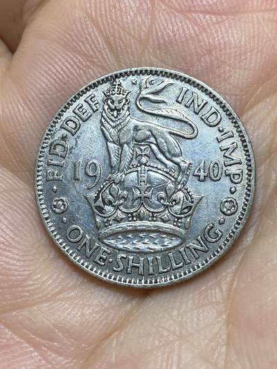 2025年第八十七场(总第一百一十三场）外国好品散币(免佣金) - 英国🇬🇧1940年1先令银币(乔治六世第一版，英格兰站狮版，500银)