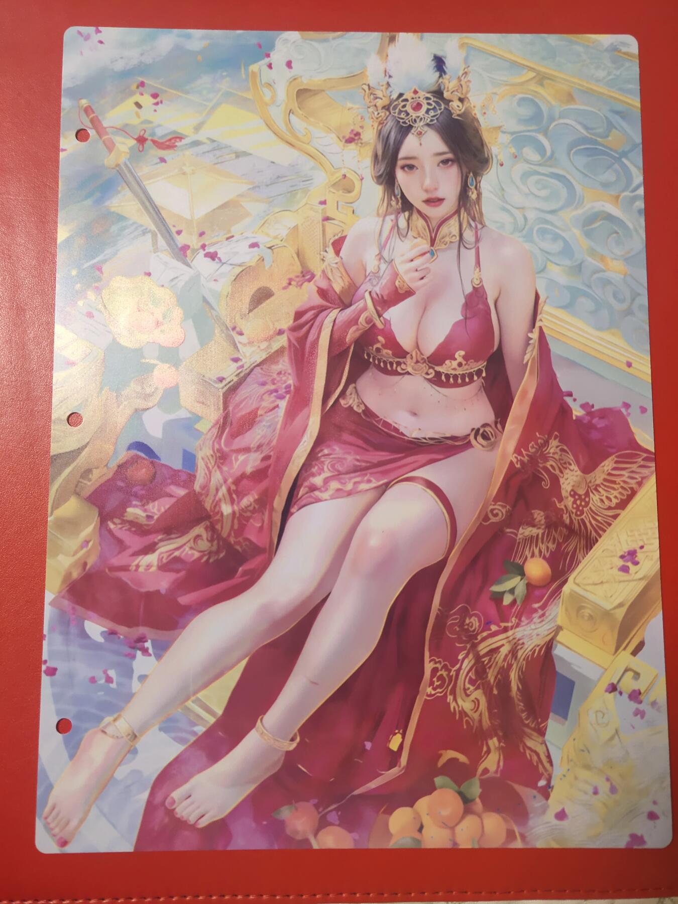清风卡拍第十期(燎原卡牌为主，9月7日结拍) 妖姬传九宫卡册挡板一张(宣华夫人)