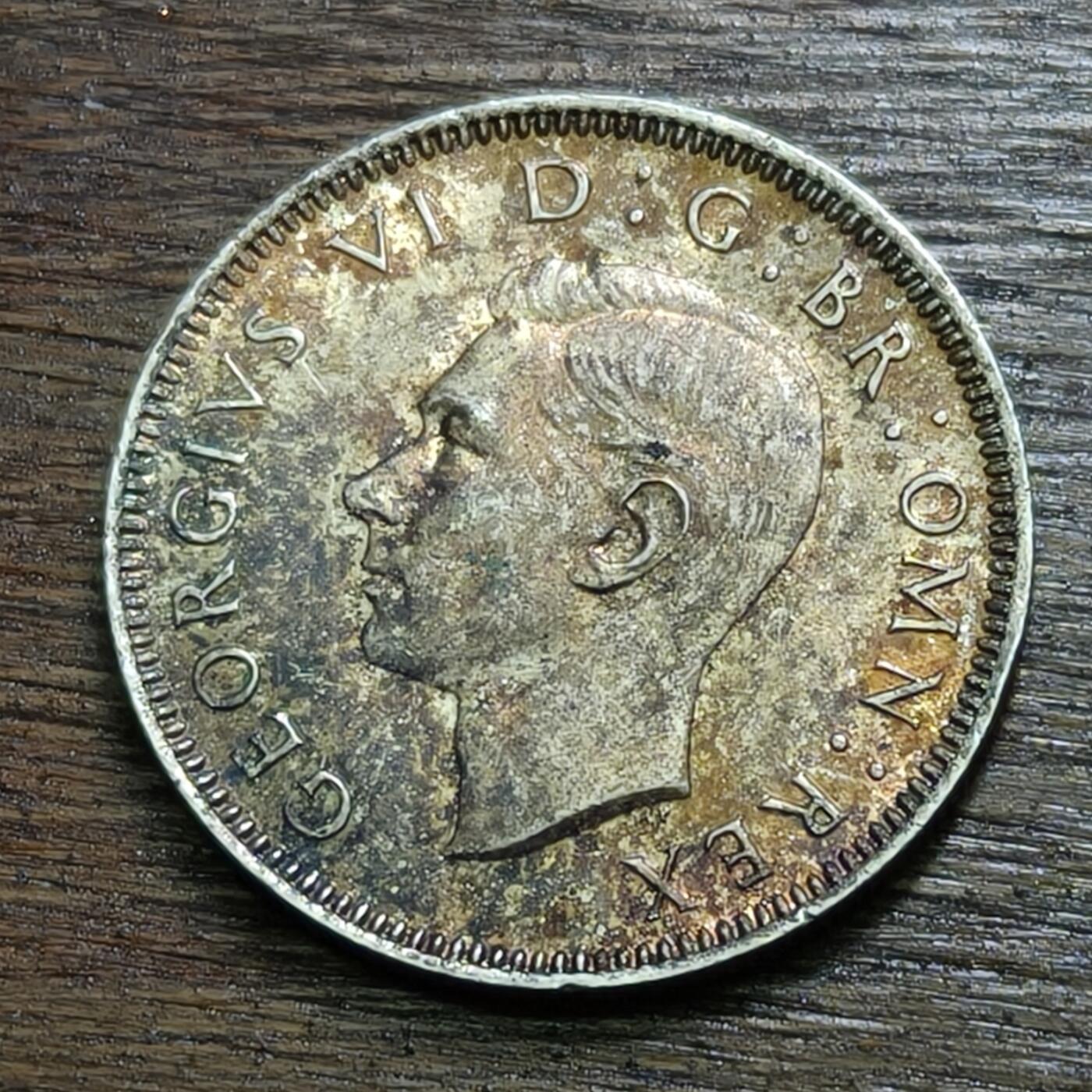 【铜匠收藏】★第130加场★精品币章场，200包邮，不满200.支付运费5元。《接受代拍 代送NGC评级》 英国 1943年 乔治六世 1先令 英格兰卧狮 银币