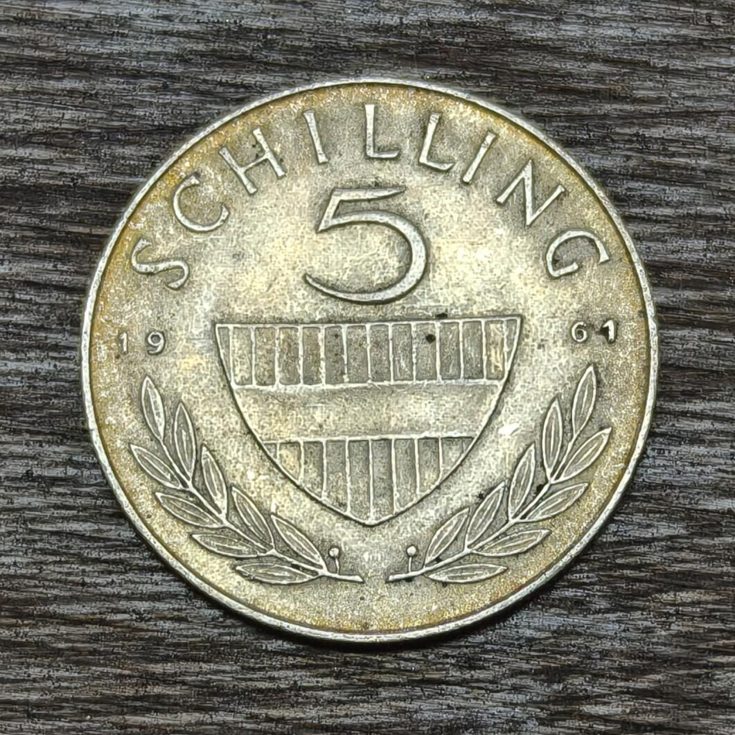 【铜匠收藏】★第130加场★精品币章场，200包邮，不满200.支付运费5元。《接受代拍 代送NGC评级》 奥地利 1961年 5先令 历皮扎纳马 银币