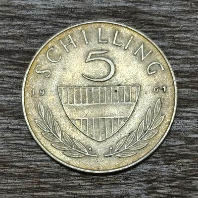 【铜匠收藏】★第130加场★精品币章场，200包邮，不满200.支付运费5元。《接受代拍 代送NGC评级》 - 奥地利 1961年 5先令 历皮扎纳马 银币