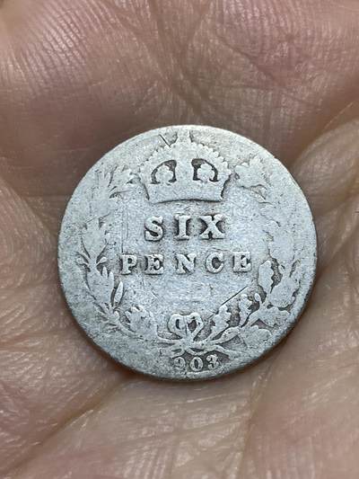 2025年第八十七场(总第一百一十三场）外国好品散币(免佣金) - 少见–英国🇬🇧1903年6便士银币(爱德华七世时期，925高银)