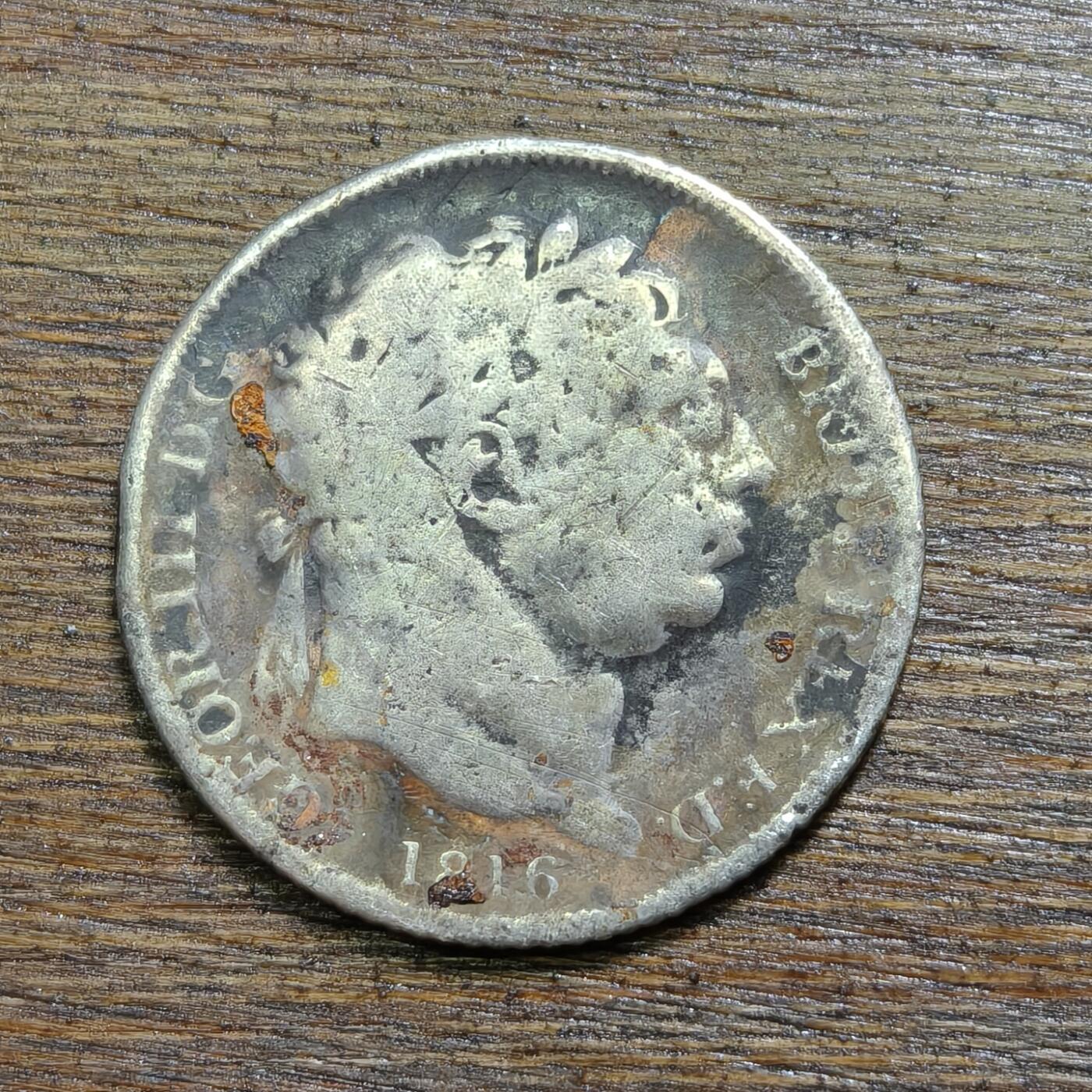 【铜匠收藏】★第130加场★精品币章场，200包邮，不满200.支付运费5元。《接受代拍 代送NGC评级》 英国 乔治三世 1816年 6便士 银币