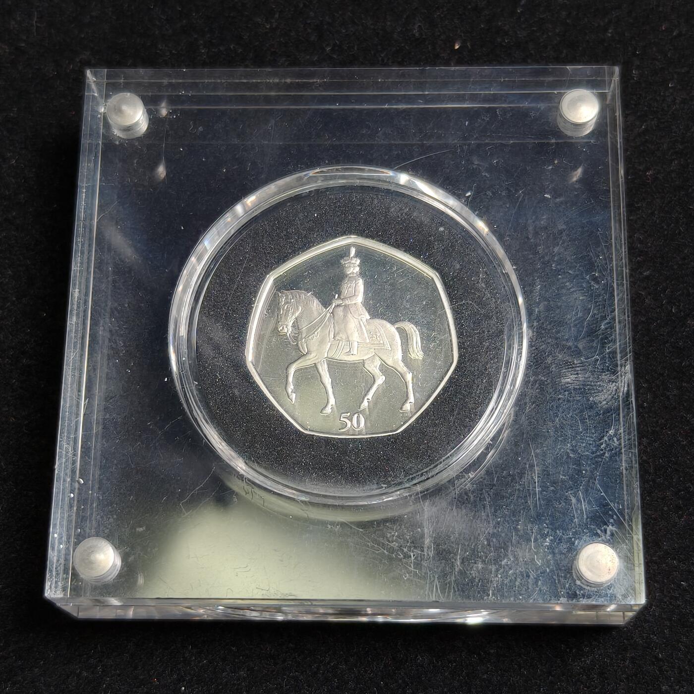 【铜匠收藏】★第125加场★精品币章场，200包邮，不满200.支付运费5元。《接受代拍 代送NGC评级》 英属印度洋领地 2021年 50便士 精致银币