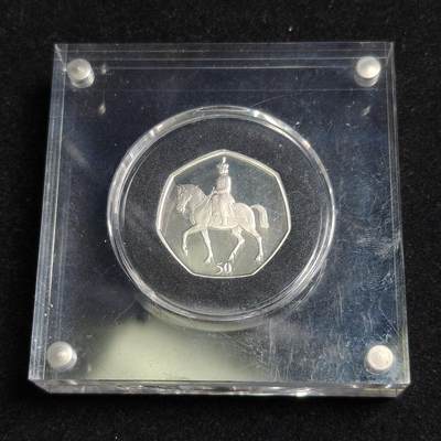 【铜匠收藏】★第125加场★精品币章场，200包邮，不满200.支付运费5元。《接受代拍 代送NGC评级》 - 英属印度洋领地 2021年 50便士 精致银币