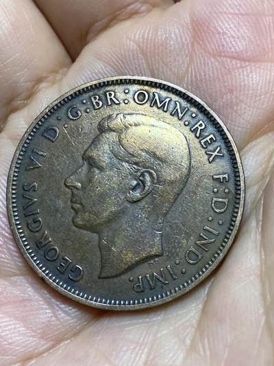 2025年第八十七场(总第一百一十三场）外国好品散币(免佣金) 英国🇬🇧1946年1便士(乔治六世第一版)