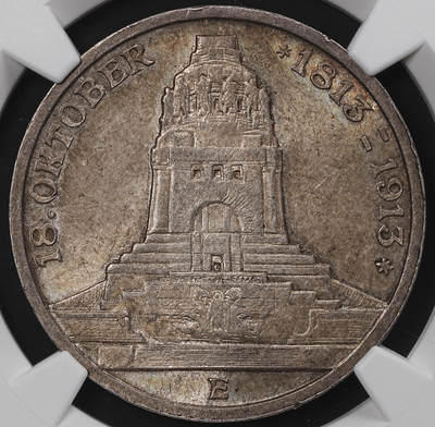 修遠堂世界钱币第八十三期 - NGC MS62 1913年萨克森-莱比锡战役百年纪念3马克银币