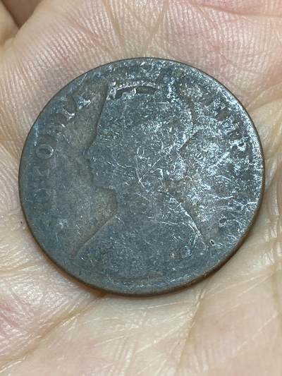 2025年第八十七场(总第一百一十三场）外国好品散币(免佣金) 英属印度1892年1/4安娜(维多利亚女王中年带冠，第二版，无标C版加尔各答造)