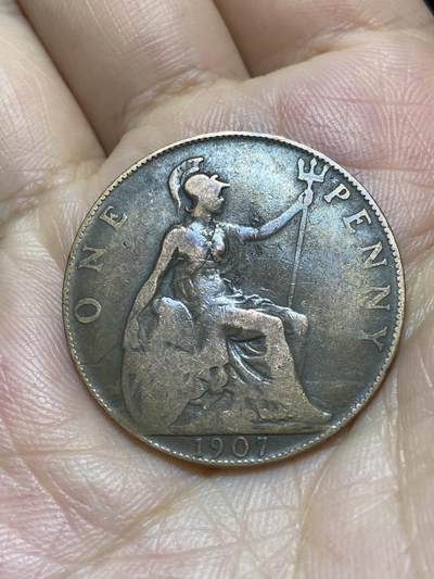 2025年第八十七场(总第一百一十三场）外国好品散币(免佣金) - 英国🇬🇧1907年1便士(爱德华七世时期)