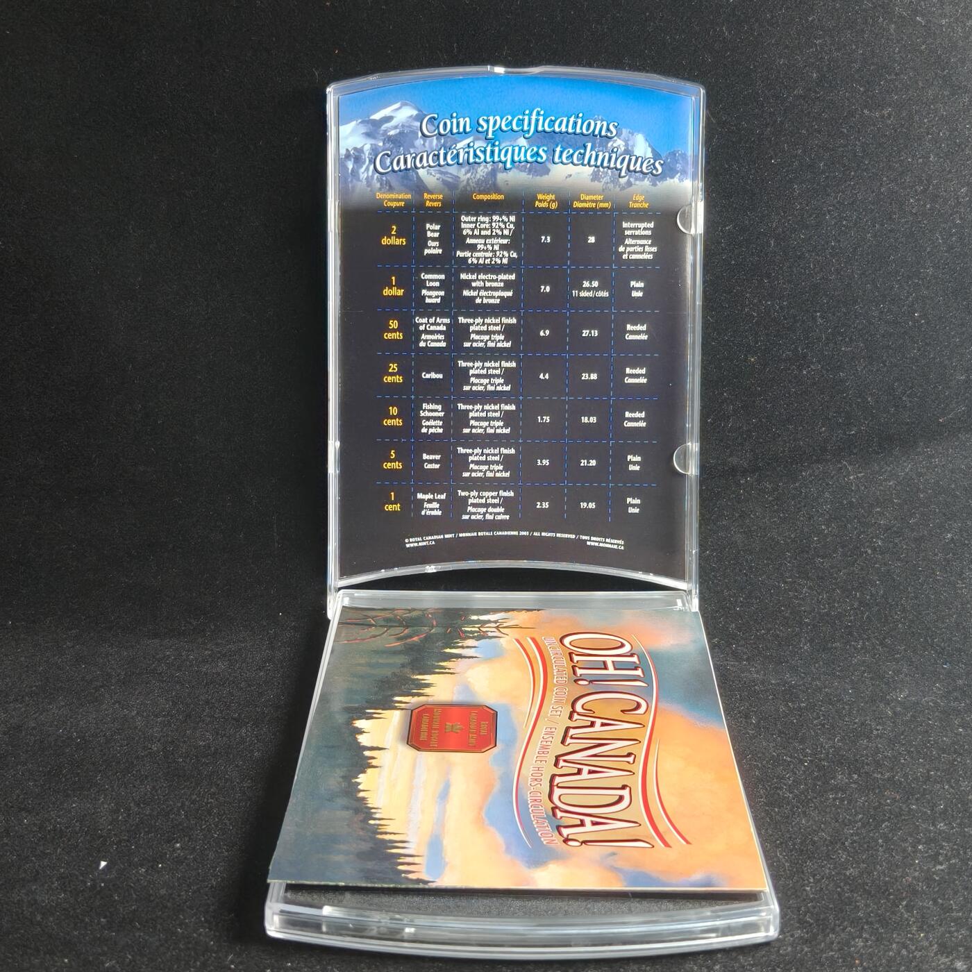 【铜匠收藏】★第125加场★精品币章场，200包邮，不满200.支付运费5元。《接受代拍 代送NGC评级》 加拿大 2003年 精制套币 带2元双色币 共七枚