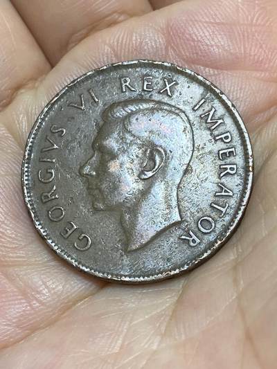 2025年第八十七场(总第一百一十三场）外国好品散币(免佣金) 英属南非1941年1便士(乔治六世第一版)