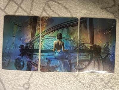 花开卡拍第37期（9月7号周日截拍，品控勿拍!!!拍品不寄存，运费5元，自制卡难免瑕疵，可能存在轻微撞角爆边等出厂瑕疵，品控介意勿拍！） - 鬼刀系列卡牌 深海琴声三拼图 折光彩闪 色彩超级高级