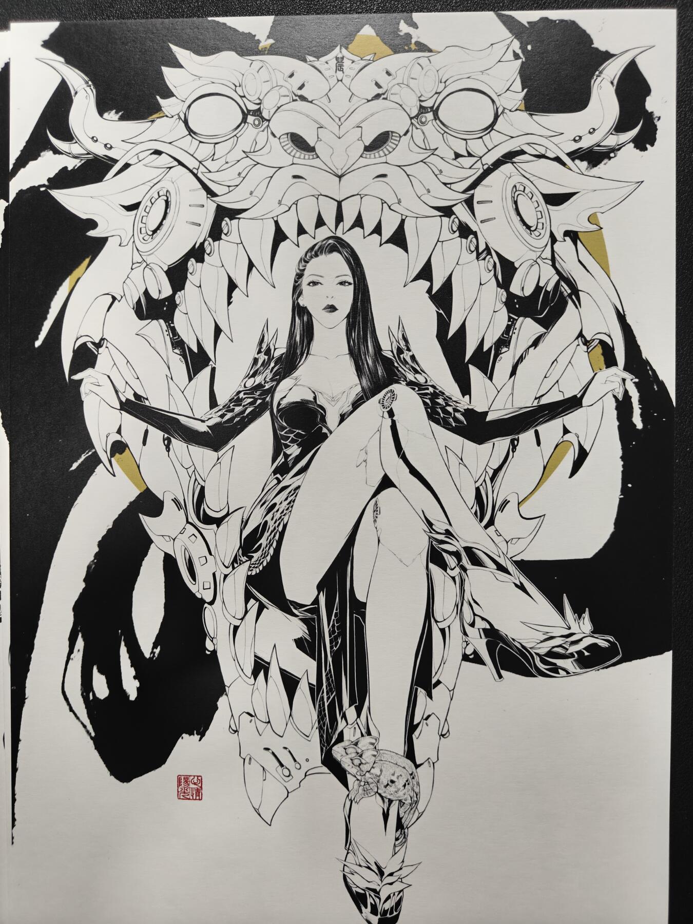 天玑星卡拍第120期《9.8周一截拍》持续收拍收评中 满赠卡需备注 【签绘档案袋】田宇 十二生肖 机甲美人 A4复制画 一套12张