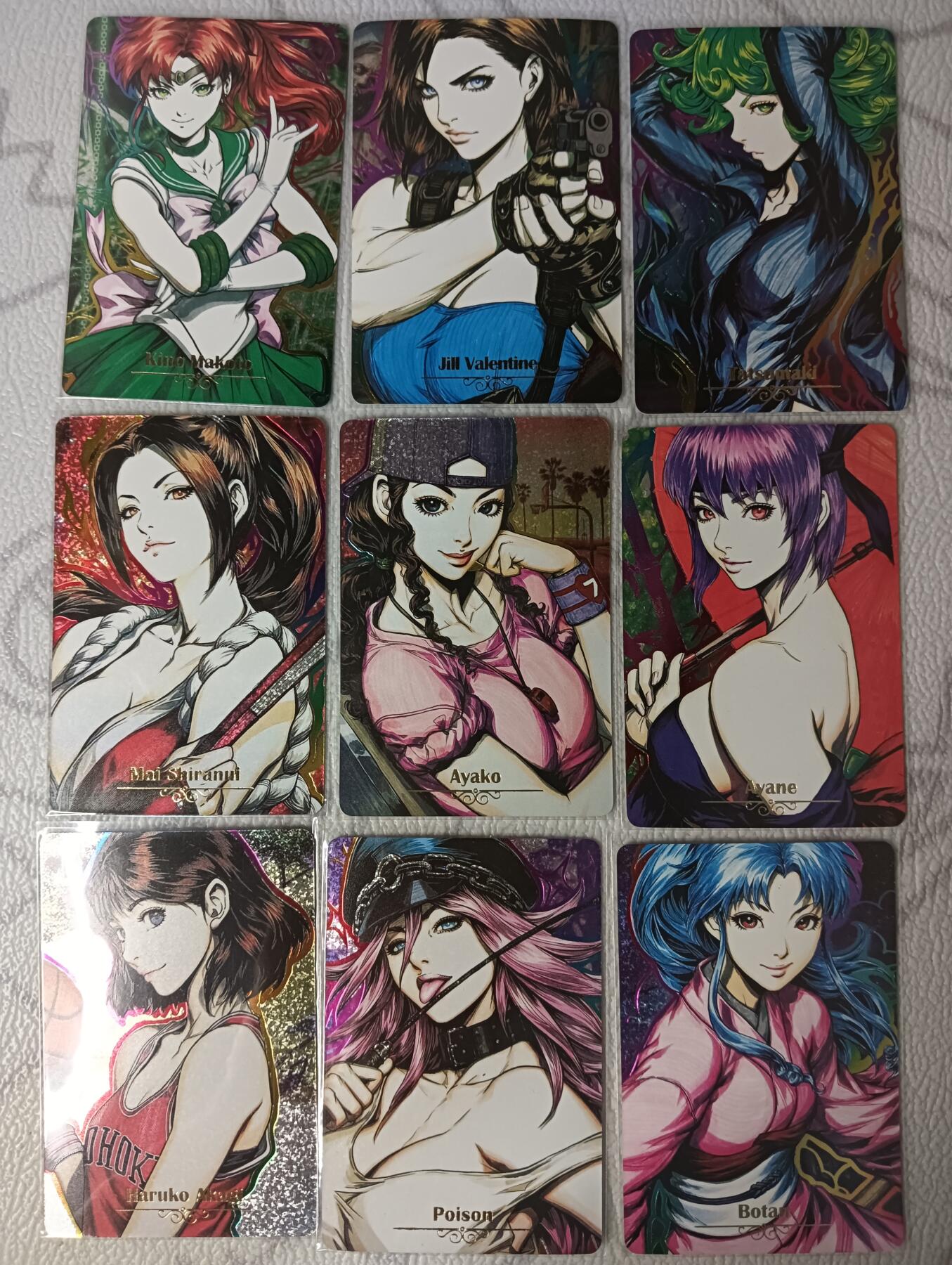 花开卡拍第37期（9月7号周日截拍，品控勿拍!!!拍品不寄存，运费5元，自制卡难免瑕疵，可能存在轻微撞角爆边等出厂瑕疵，品控介意勿拍！） 藏无缺卡牌 璇哥 画师刘哥同人力作系列9张 钻闪